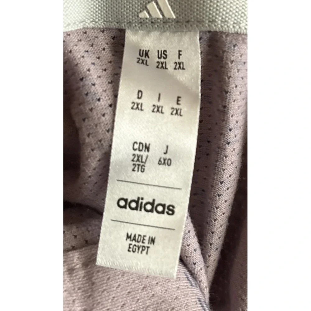 NWT Adidas Wavy Mesh Polo Shirt Mens Size 2XL Lite Purple Golf Casual